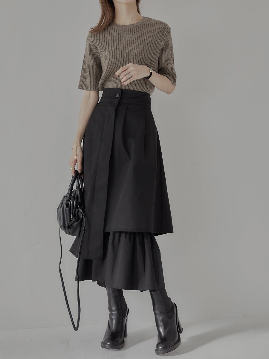 RE ARRIVAL】 asymmetry design skirt amel